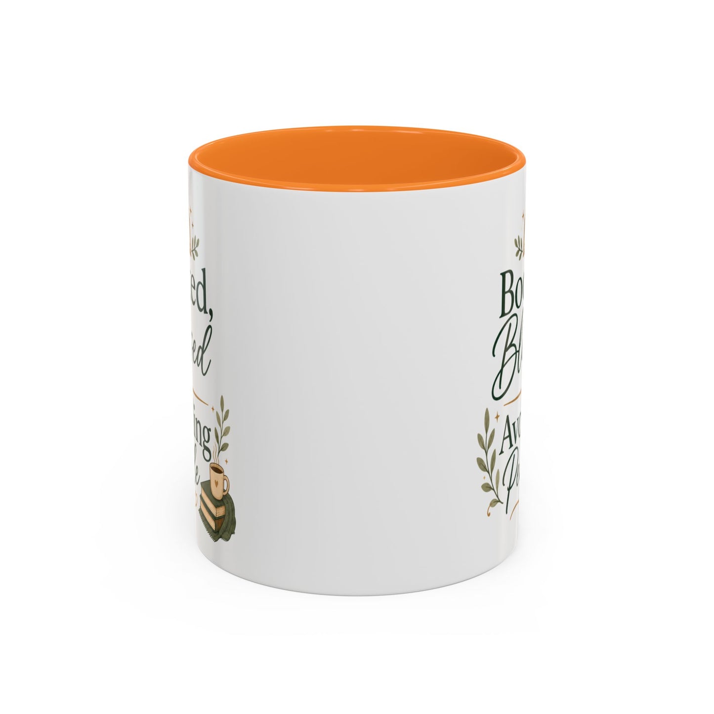 Booked, Blessed & Avoiding People Mug — Book Lover Coffee Cup (11oz/15oz)