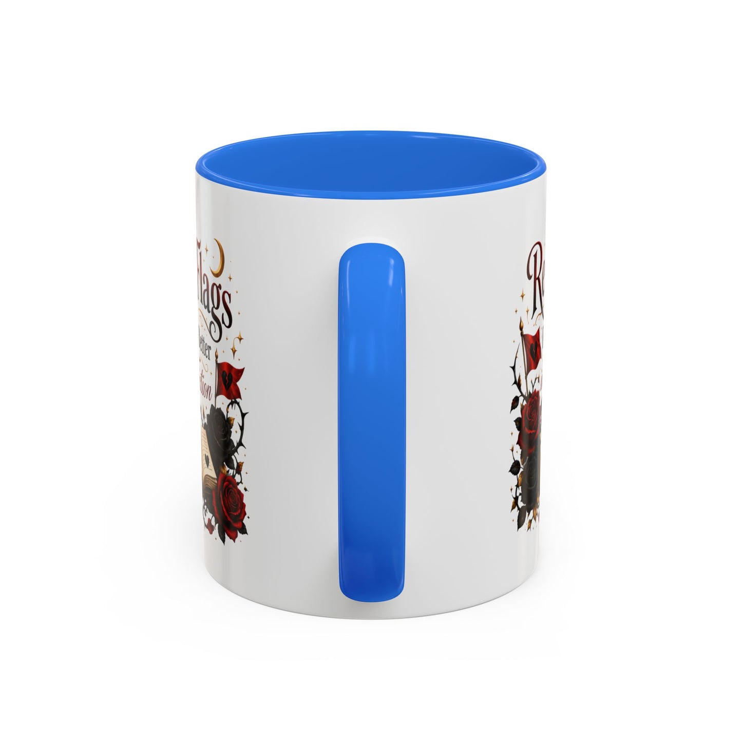 Book Lover Mug — "Red Flags Read Better in Fiction" Ceramic Coffee Cup (11oz/15oz)