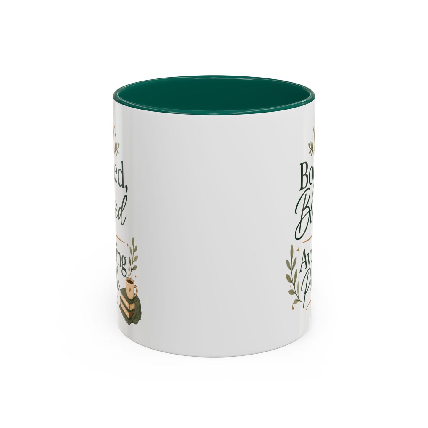 Booked, Blessed & Avoiding People Mug — Book Lover Coffee Cup (11oz/15oz)