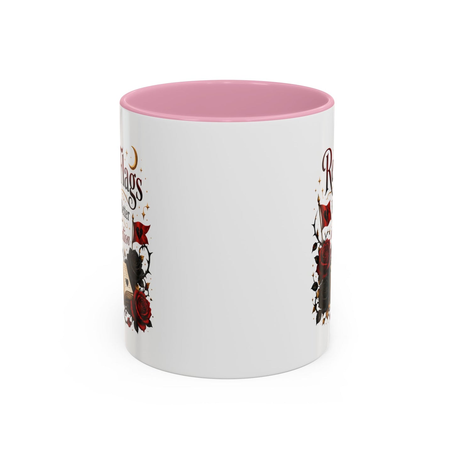 Book Lover Mug — "Red Flags Read Better in Fiction" Ceramic Coffee Cup (11oz/15oz)