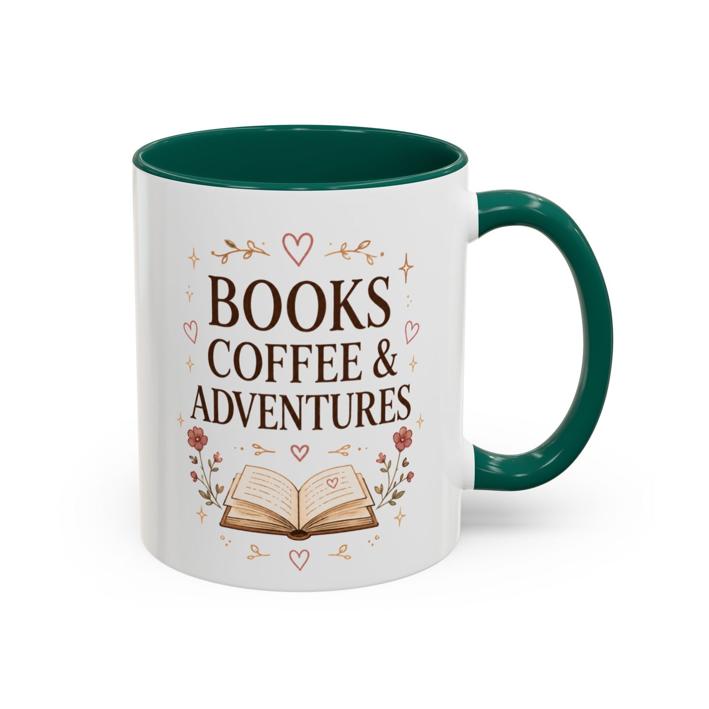 Books, Coffee & Adventures Mug — Cozy Reading Gift (11oz/15oz)