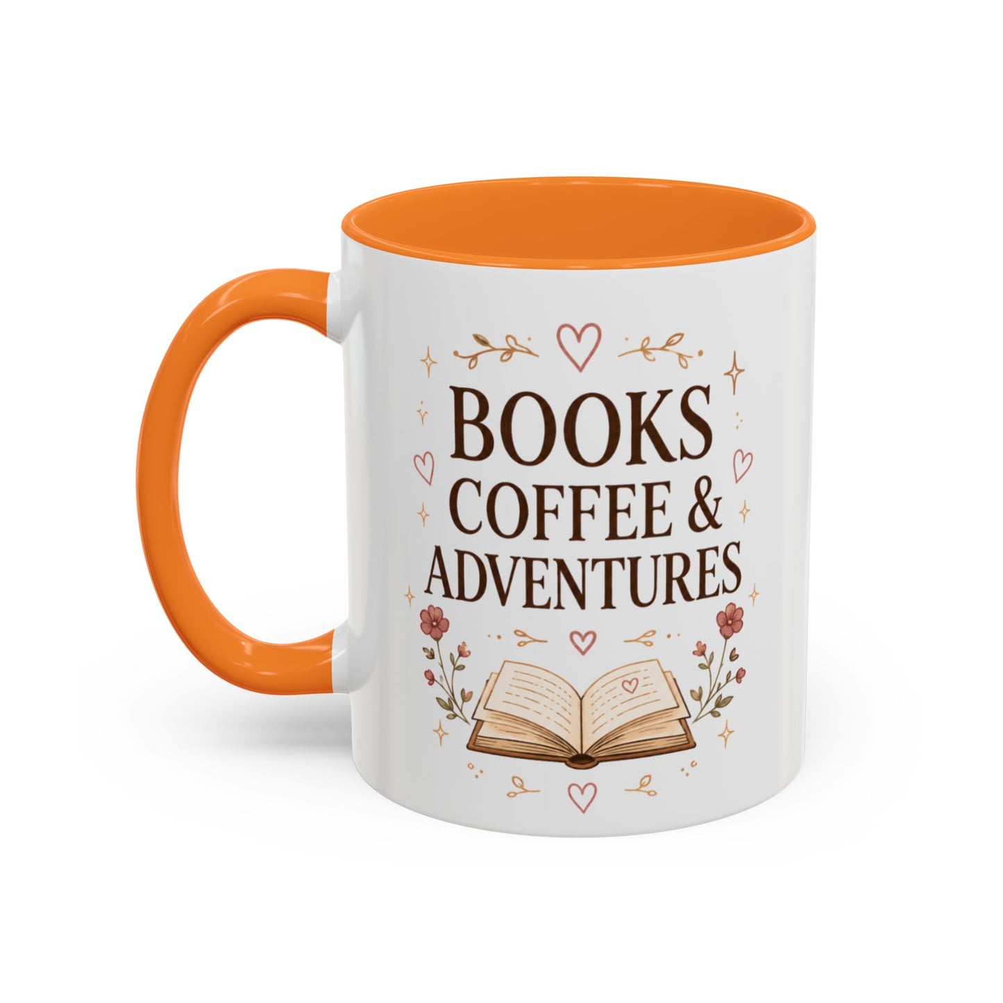 Books, Coffee & Adventures Mug — Cozy Reading Gift (11oz/15oz)