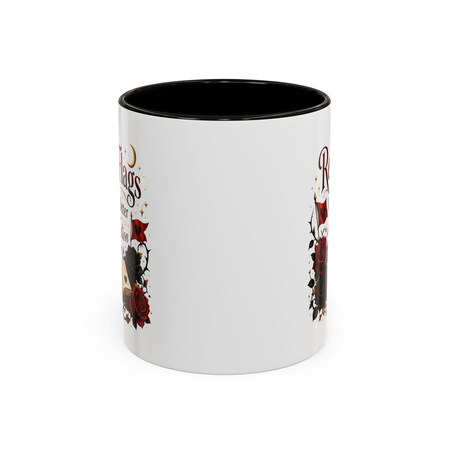 Book Lover Mug — "Red Flags Read Better in Fiction" Ceramic Coffee Cup (11oz/15oz)