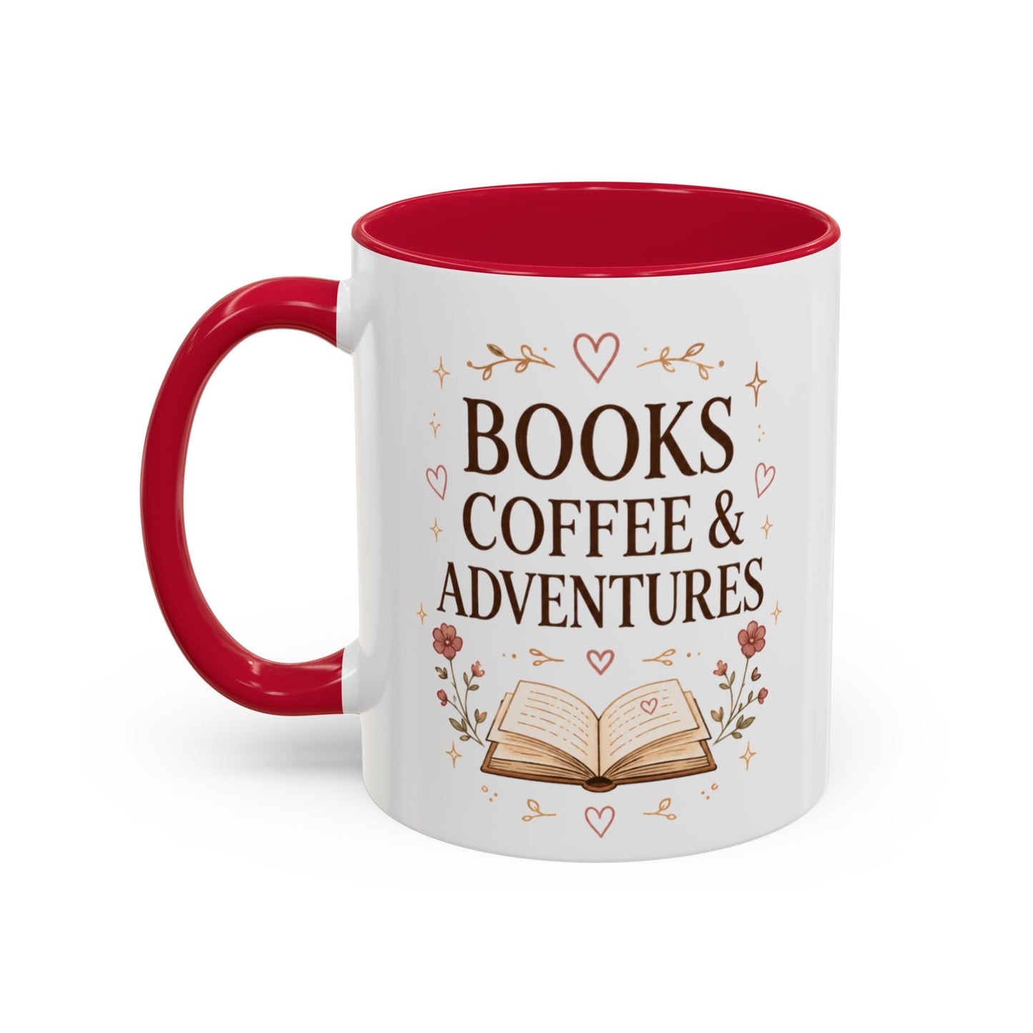 Books, Coffee & Adventures Mug — Cozy Reading Gift (11oz/15oz)