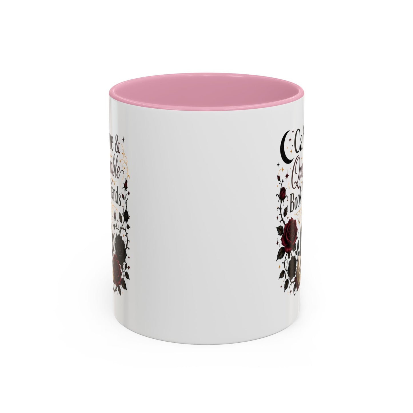 Caffeine & Questionable Book Boyfriends Coffee Mug — 11oz/15oz Novelty Booklover Gift
