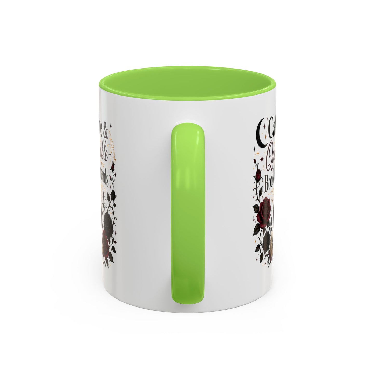 Caffeine & Questionable Book Boyfriends Coffee Mug — 11oz/15oz Novelty Booklover Gift