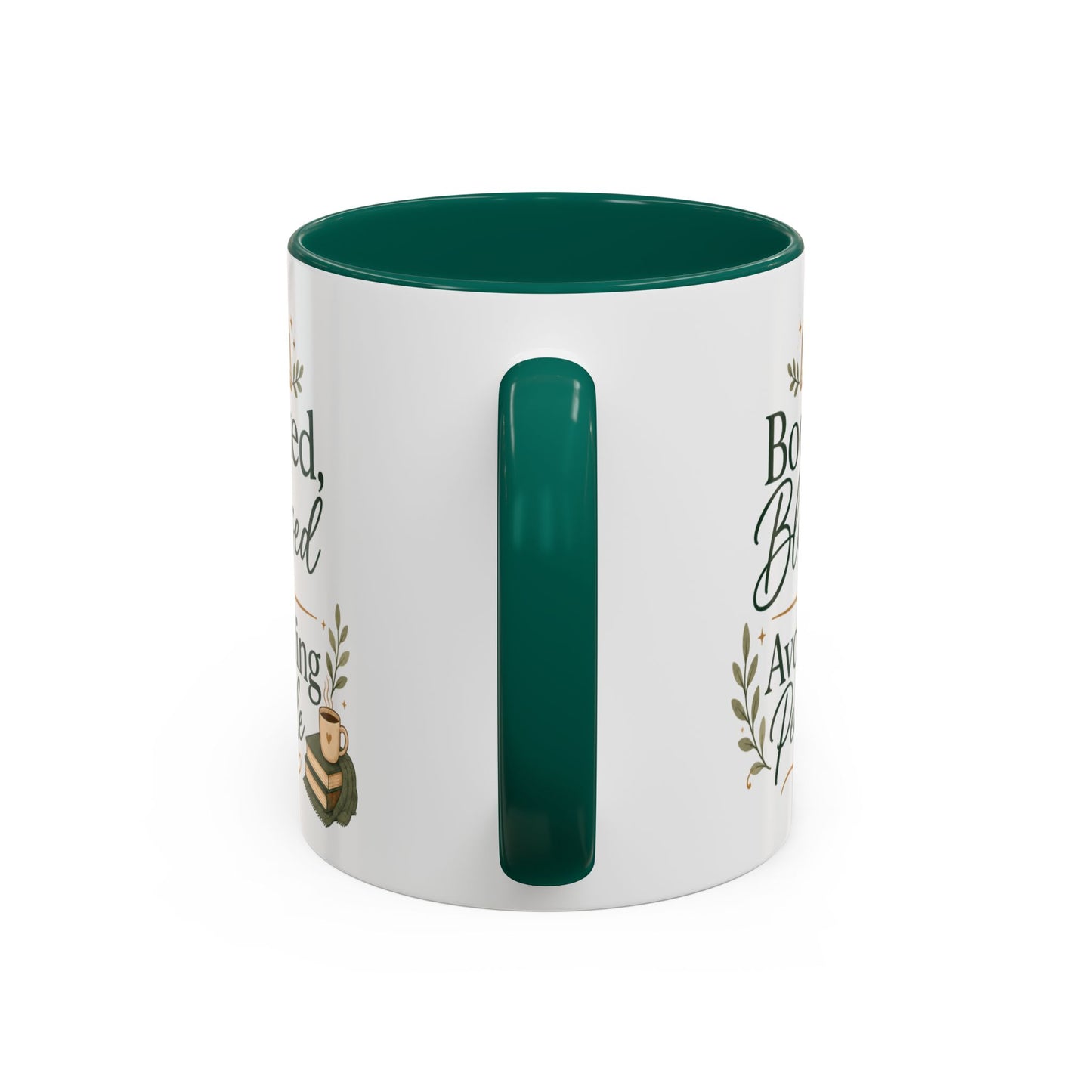 Booked, Blessed & Avoiding People Mug — Book Lover Coffee Cup (11oz/15oz)