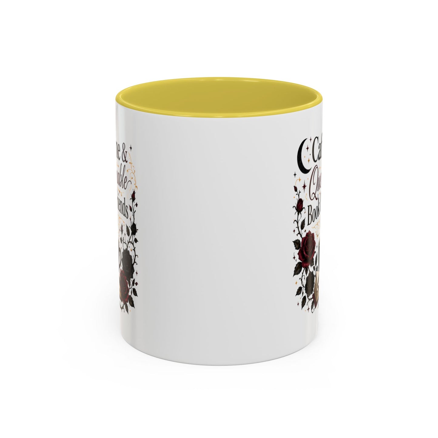 Caffeine & Questionable Book Boyfriends Coffee Mug — 11oz/15oz Novelty Booklover Gift