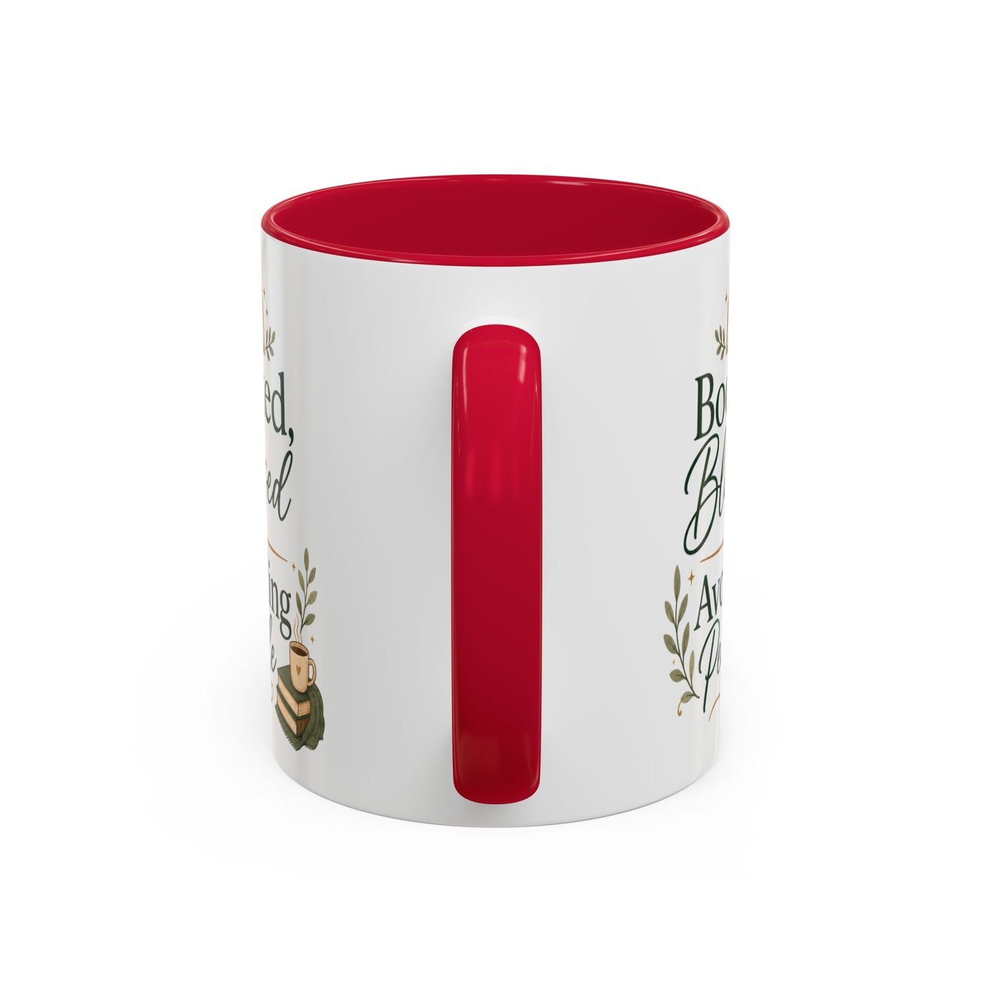 Booked, Blessed & Avoiding People Mug — Book Lover Coffee Cup (11oz/15oz)
