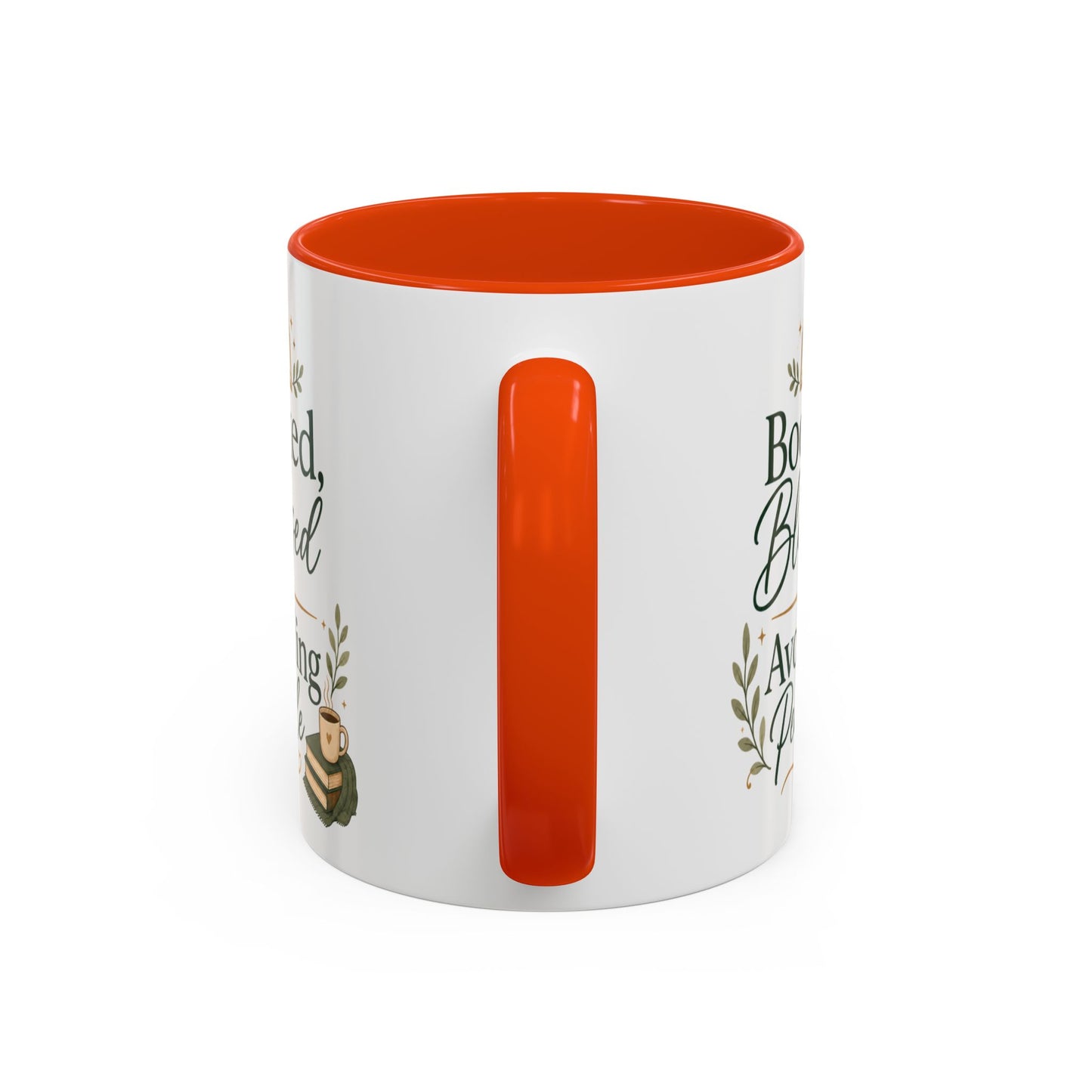 Booked, Blessed & Avoiding People Mug — Book Lover Coffee Cup (11oz/15oz)