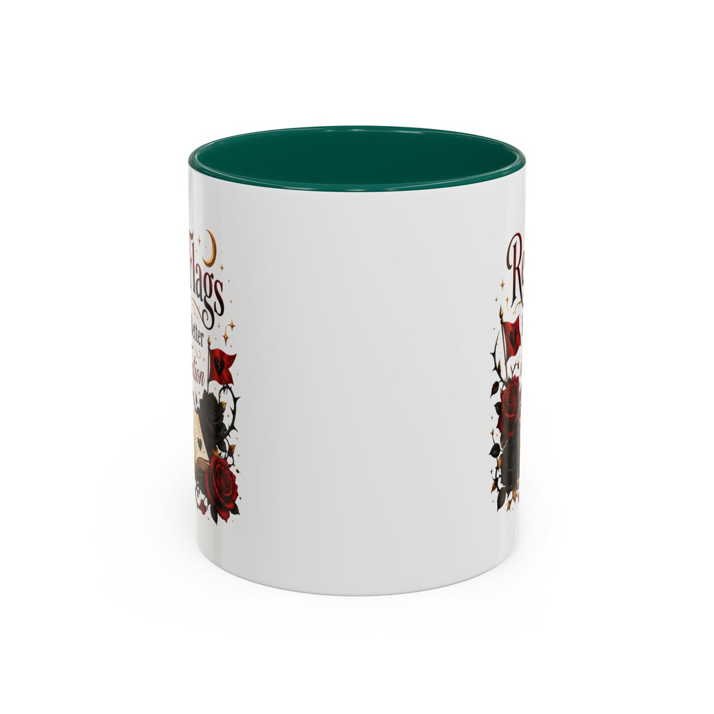 Book Lover Mug — "Red Flags Read Better in Fiction" Ceramic Coffee Cup (11oz/15oz)