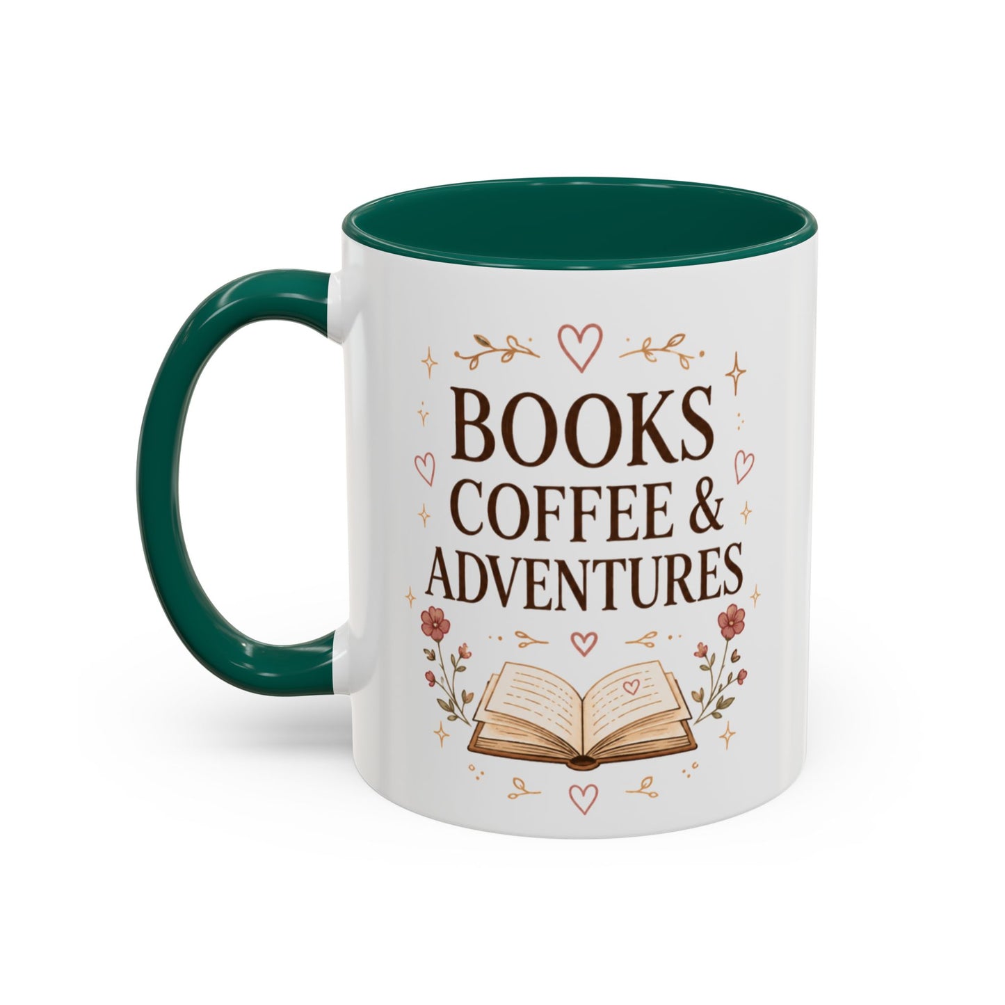 Books, Coffee & Adventures Mug — Cozy Reading Gift (11oz/15oz)