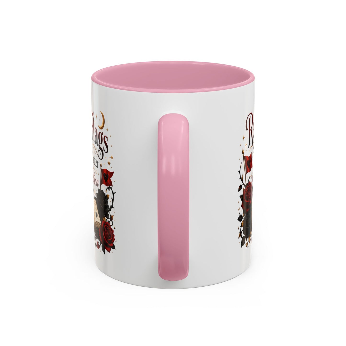 Book Lover Mug — "Red Flags Read Better in Fiction" Ceramic Coffee Cup (11oz/15oz)