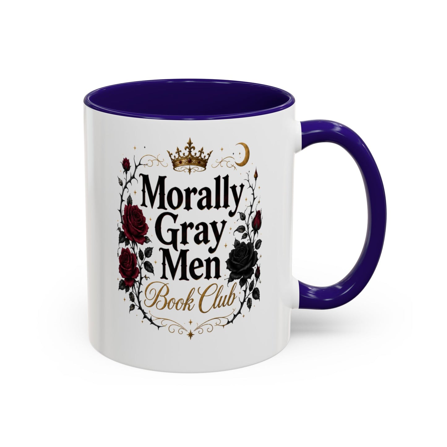 Morally Gray Men Book Club Mug — 11oz & 15oz Floral Gothic Coffee Cup