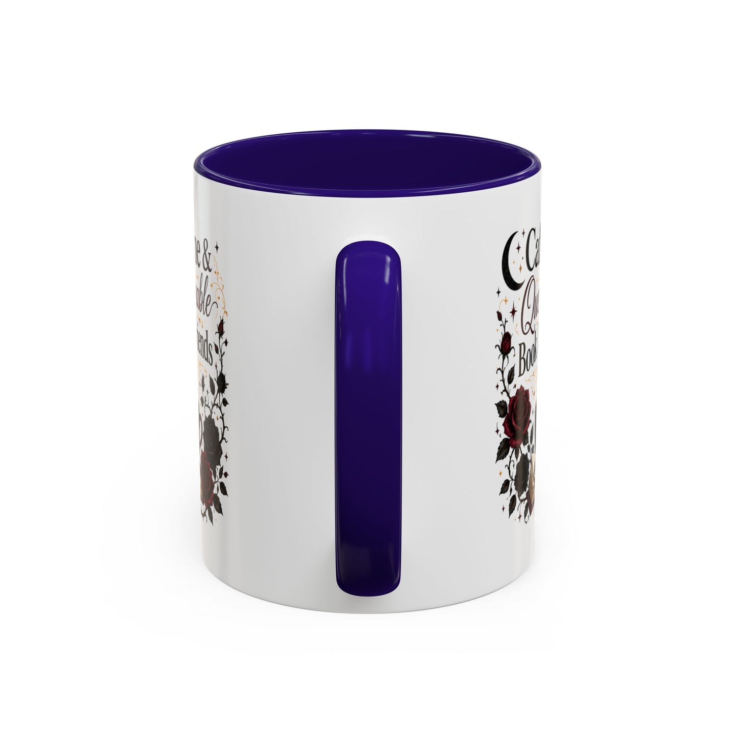 Caffeine & Questionable Book Boyfriends Coffee Mug — 11oz/15oz Novelty Booklover Gift