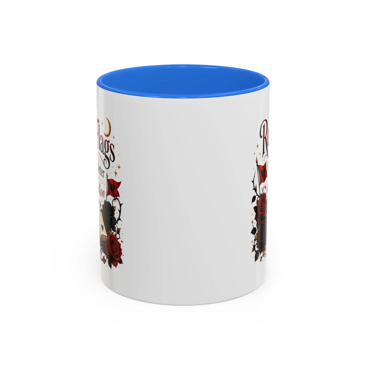 Book Lover Mug — "Red Flags Read Better in Fiction" Ceramic Coffee Cup (11oz/15oz)