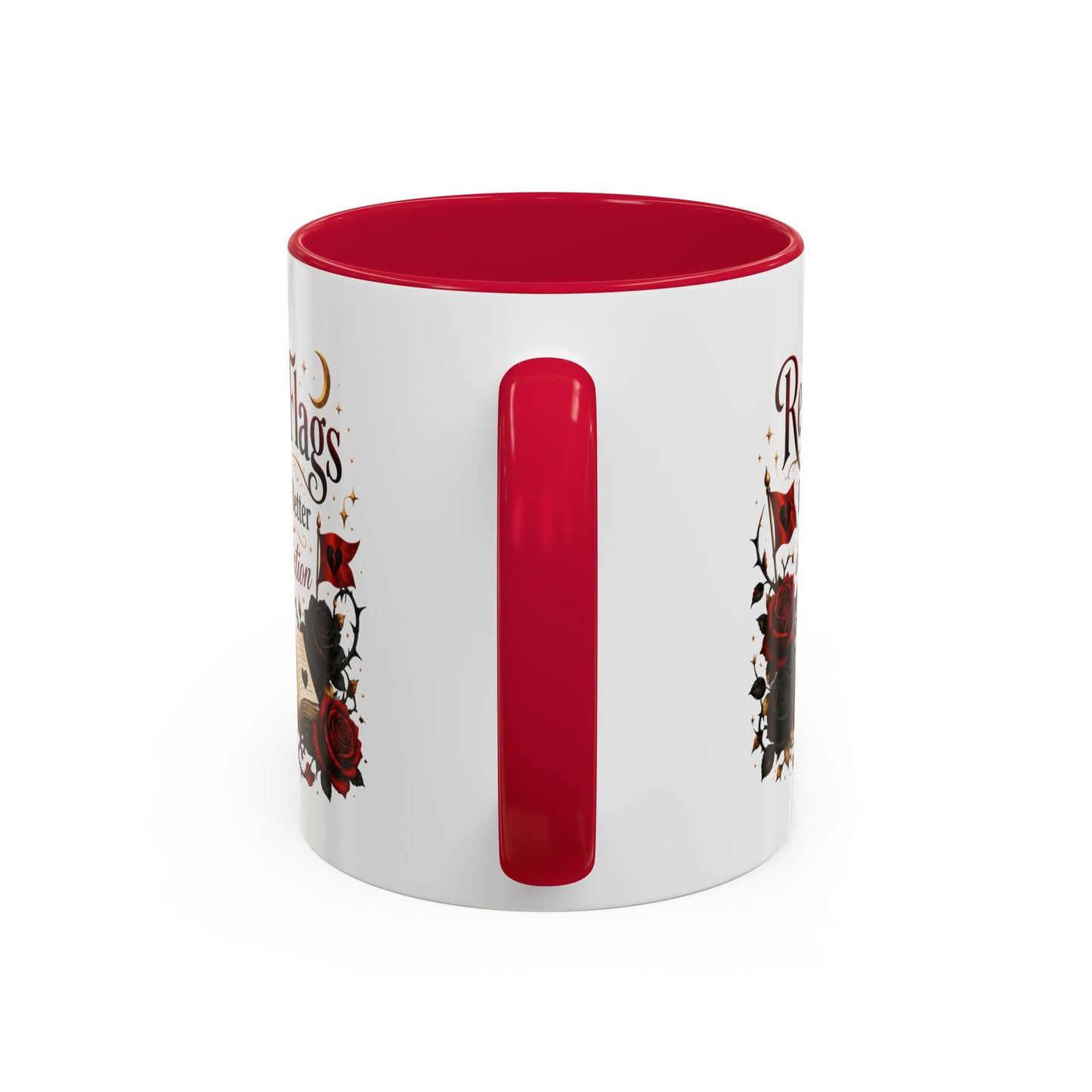 Book Lover Mug — "Red Flags Read Better in Fiction" Ceramic Coffee Cup (11oz/15oz)