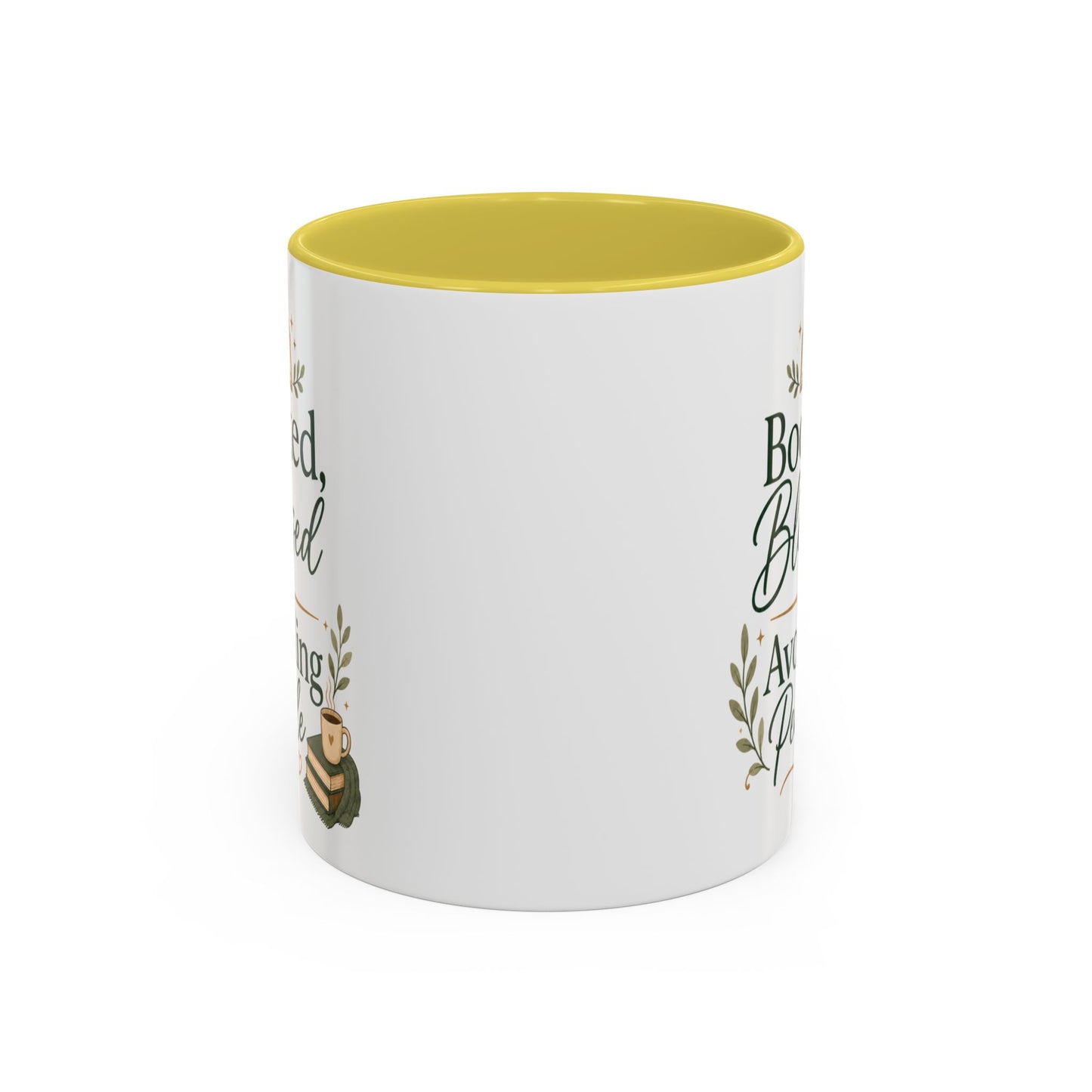 Booked, Blessed & Avoiding People Mug — Book Lover Coffee Cup (11oz/15oz)