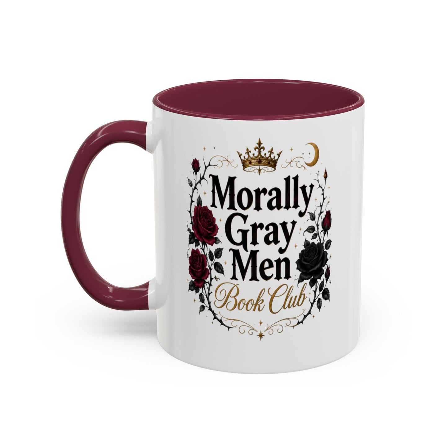 Morally Gray Men Book Club Mug — 11oz & 15oz Floral Gothic Coffee Cup