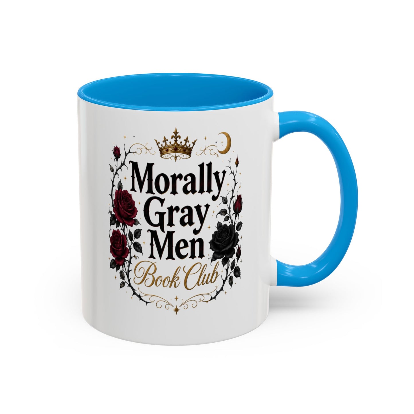 Morally Gray Men Book Club Mug — 11oz & 15oz Floral Gothic Coffee Cup