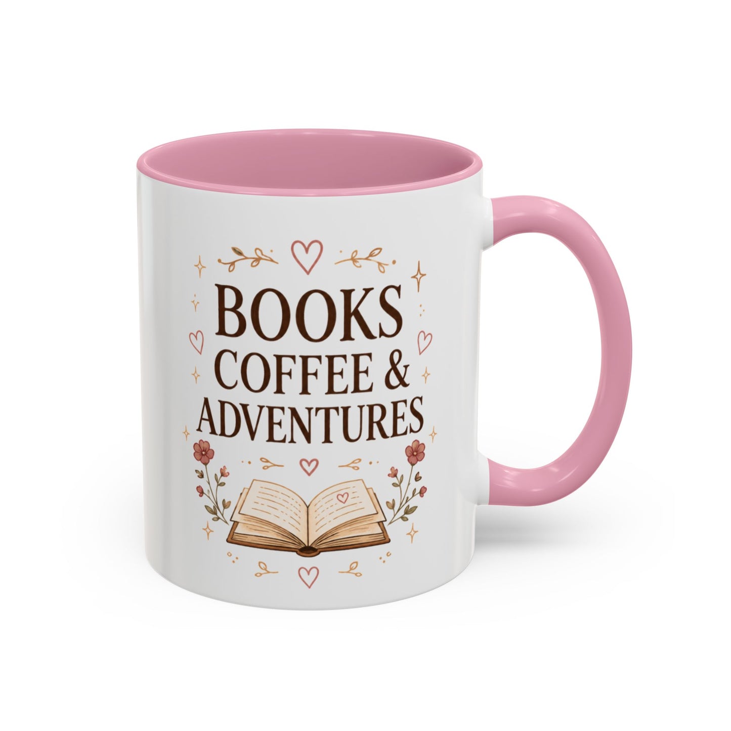 Books, Coffee & Adventures Mug — Cozy Reading Gift (11oz/15oz)