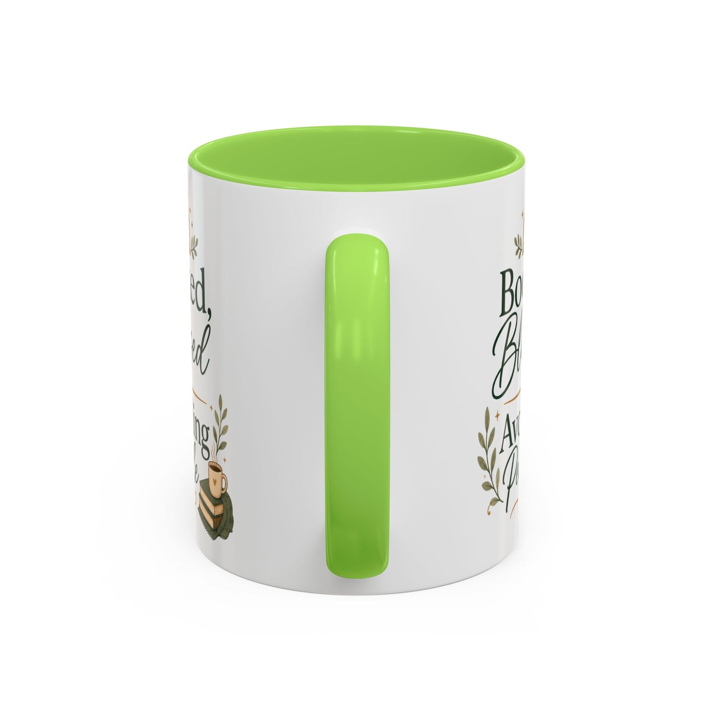 Booked, Blessed & Avoiding People Mug — Book Lover Coffee Cup (11oz/15oz)