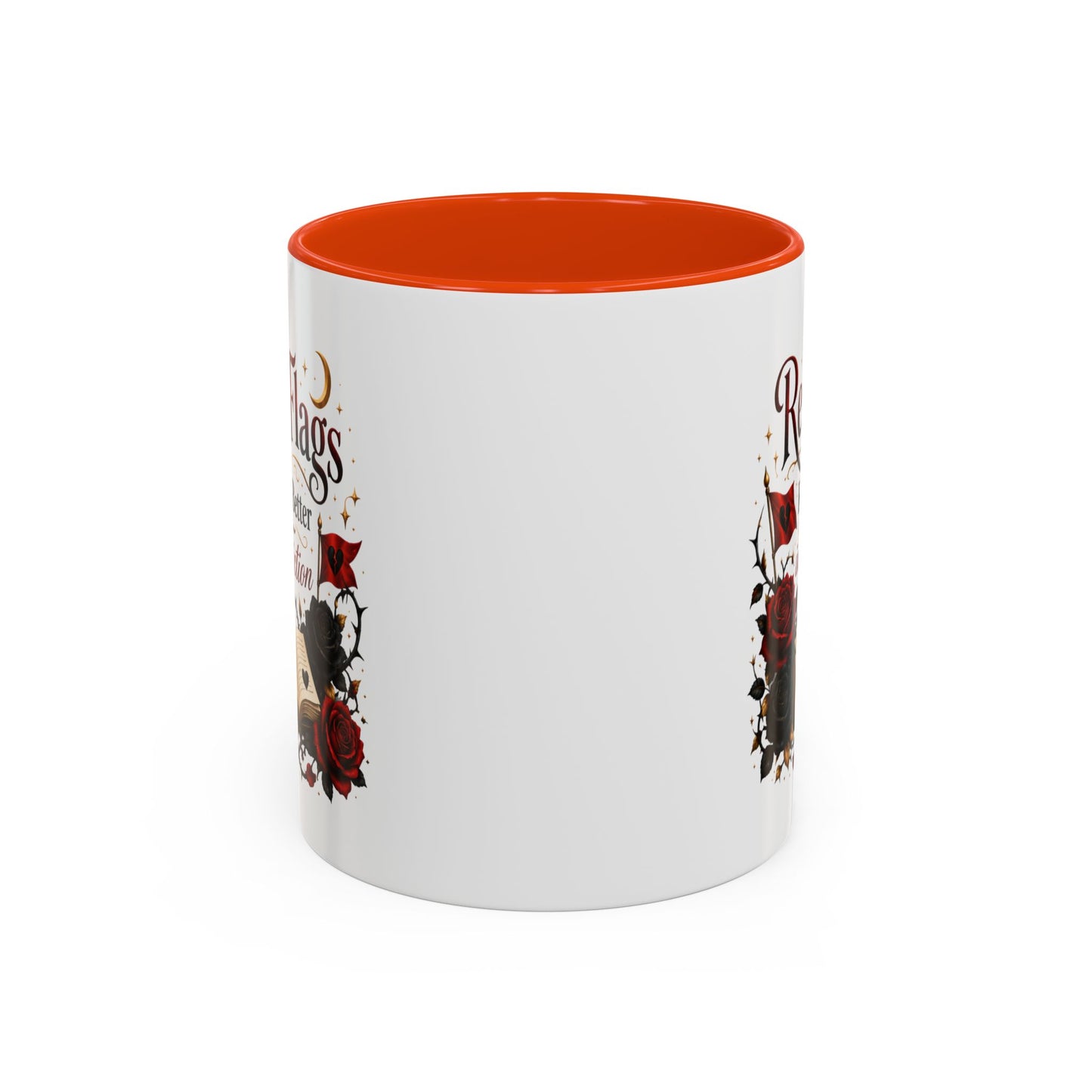Book Lover Mug — "Red Flags Read Better in Fiction" Ceramic Coffee Cup (11oz/15oz)