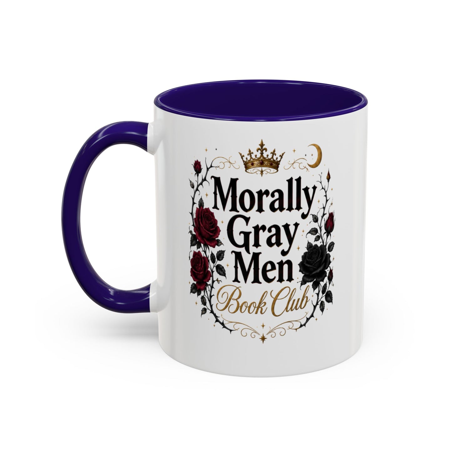 Morally Gray Men Book Club Mug — 11oz & 15oz Floral Gothic Coffee Cup