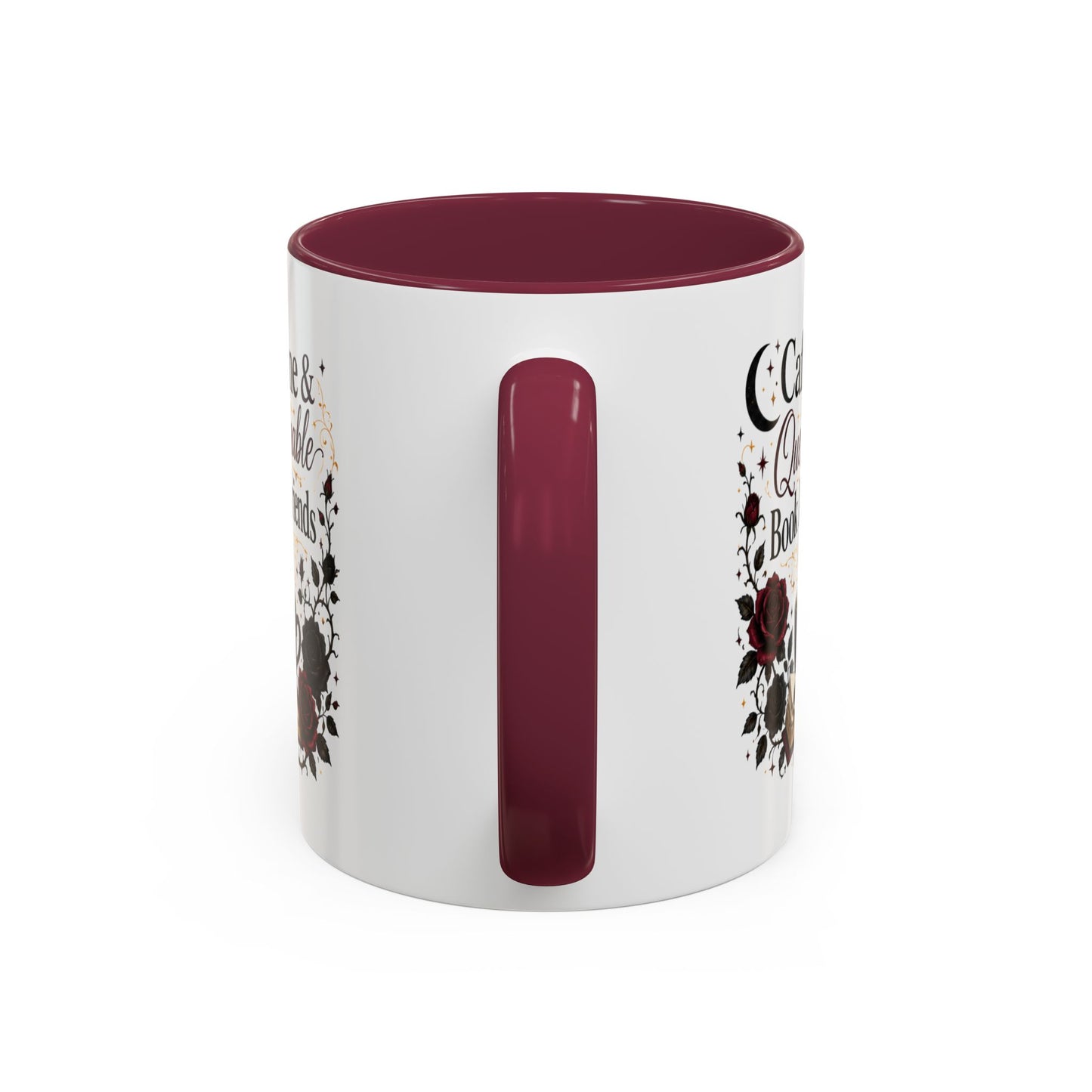 Caffeine & Questionable Book Boyfriends Coffee Mug — 11oz/15oz Novelty Booklover Gift