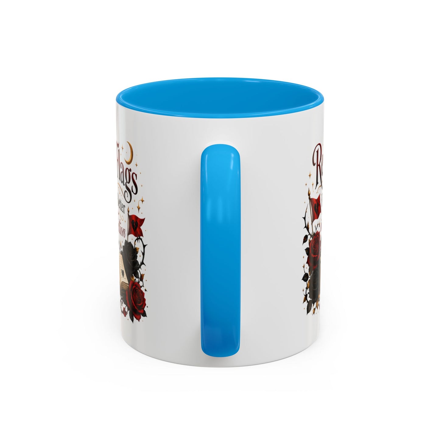 Book Lover Mug — "Red Flags Read Better in Fiction" Ceramic Coffee Cup (11oz/15oz)
