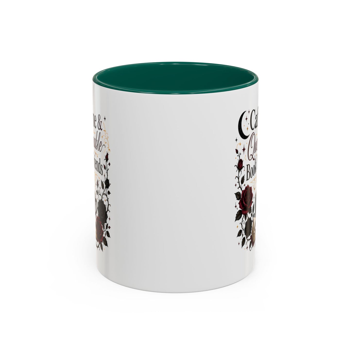 Caffeine & Questionable Book Boyfriends Coffee Mug — 11oz/15oz Novelty Booklover Gift