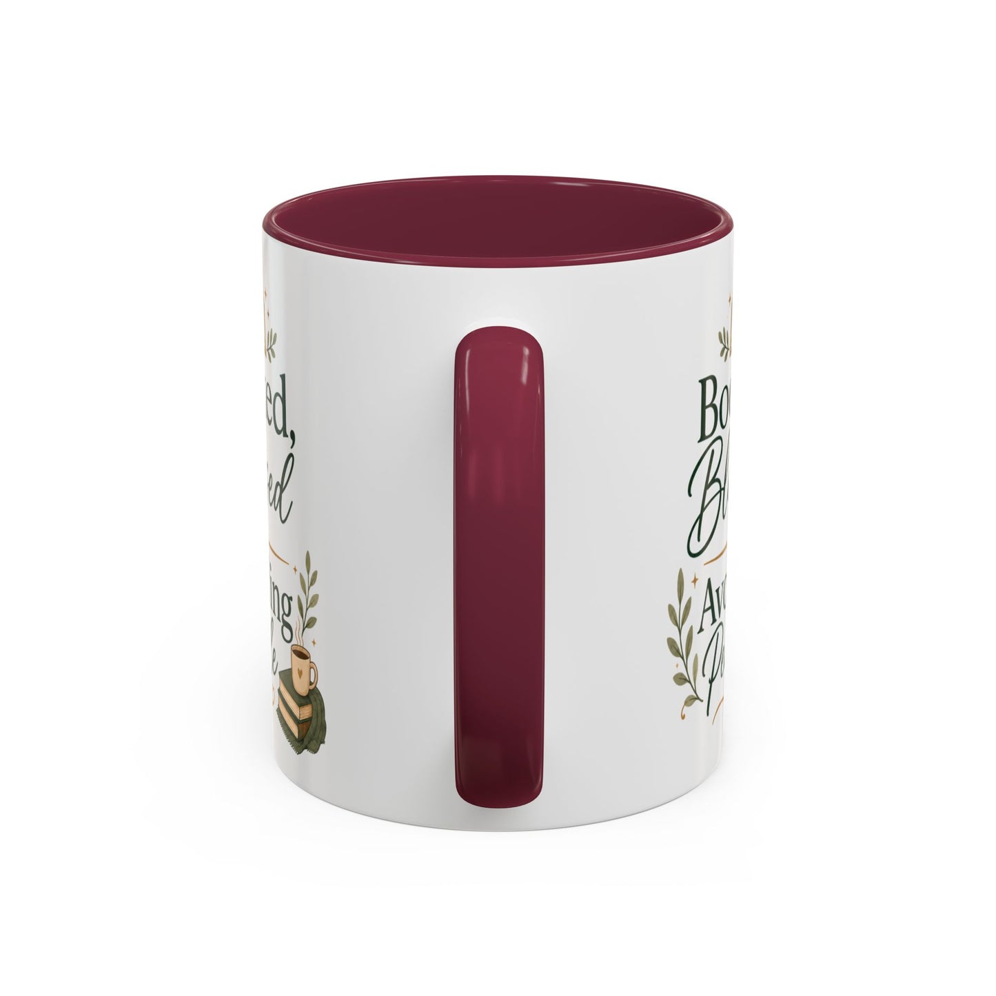Booked, Blessed & Avoiding People Mug — Book Lover Coffee Cup (11oz/15oz)