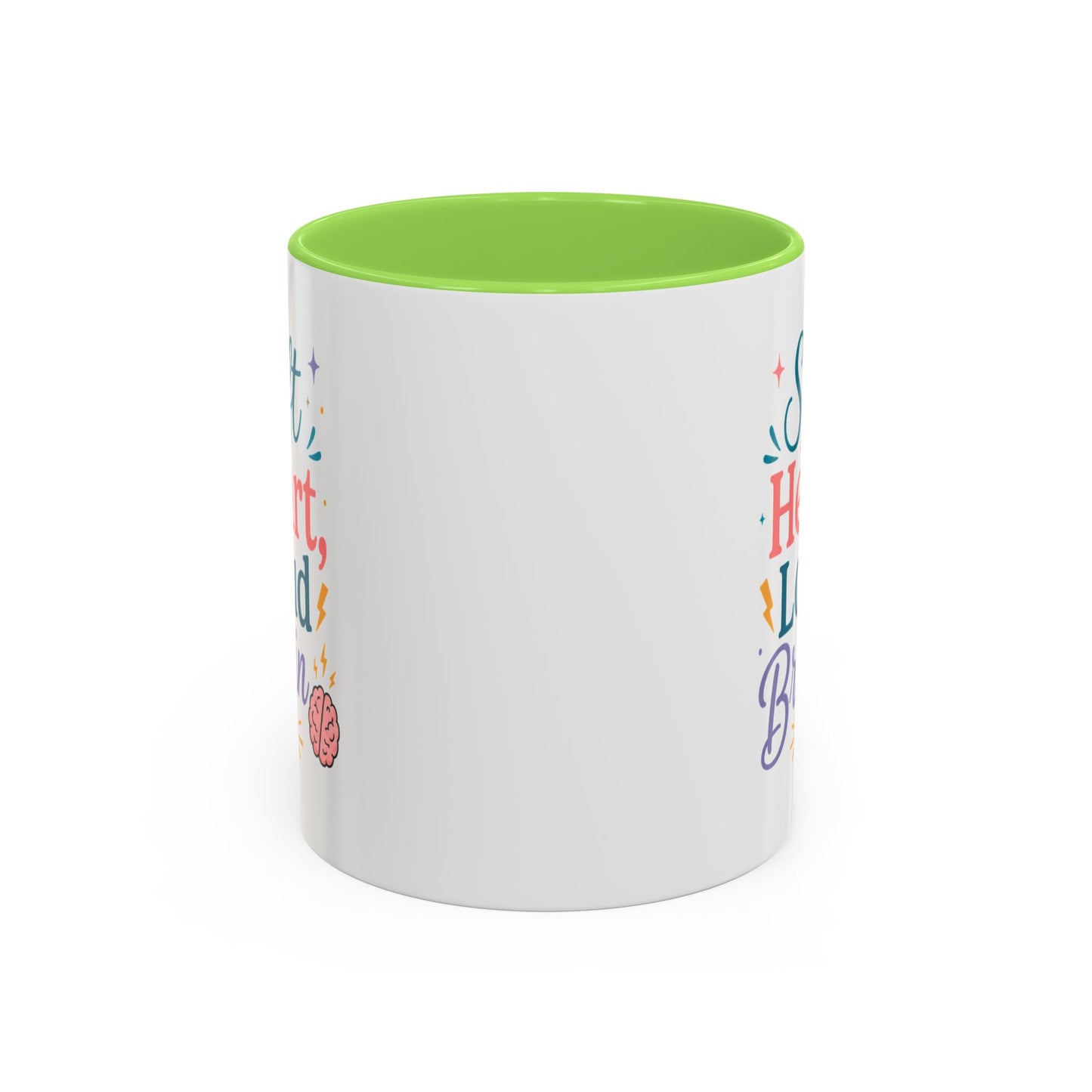 Soft Heart Loud Brain Coffee Mug — Colorful 11oz & 15oz Ceramic Mug
