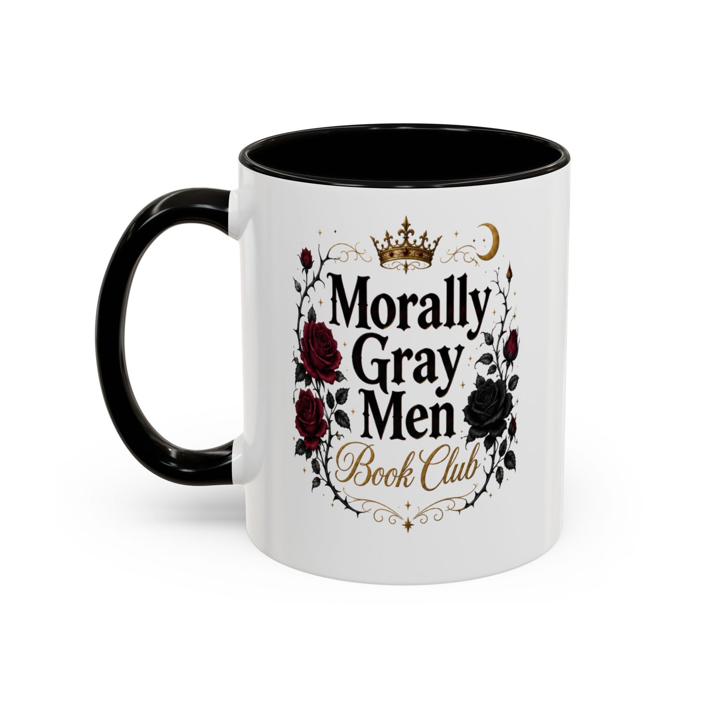 Morally Gray Men Book Club Mug — 11oz & 15oz Floral Gothic Coffee Cup