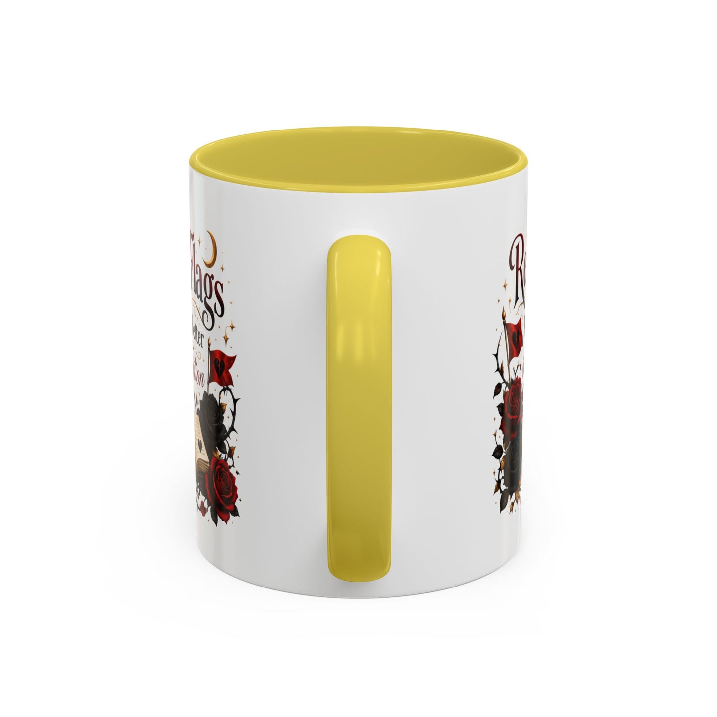 Book Lover Mug — "Red Flags Read Better in Fiction" Ceramic Coffee Cup (11oz/15oz)