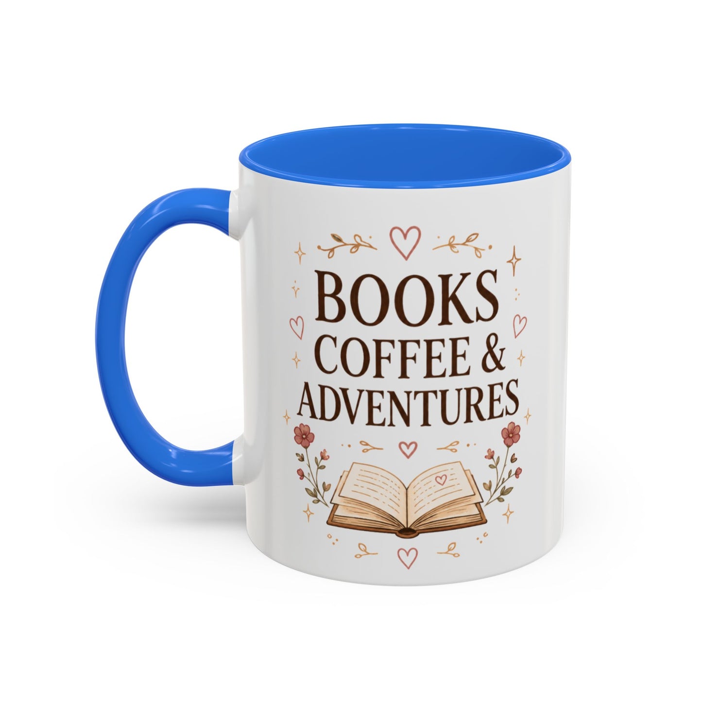 Books, Coffee & Adventures Mug — Cozy Reading Gift (11oz/15oz)