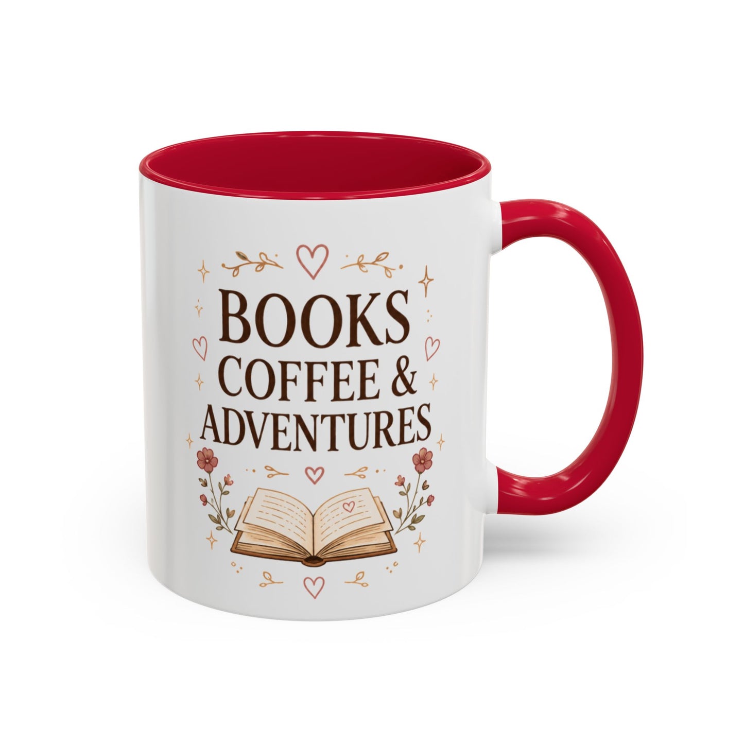 Books, Coffee & Adventures Mug — Cozy Reading Gift (11oz/15oz)