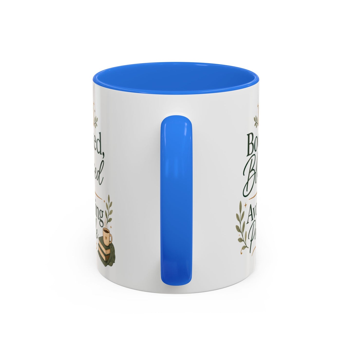 Booked, Blessed & Avoiding People Mug — Book Lover Coffee Cup (11oz/15oz)