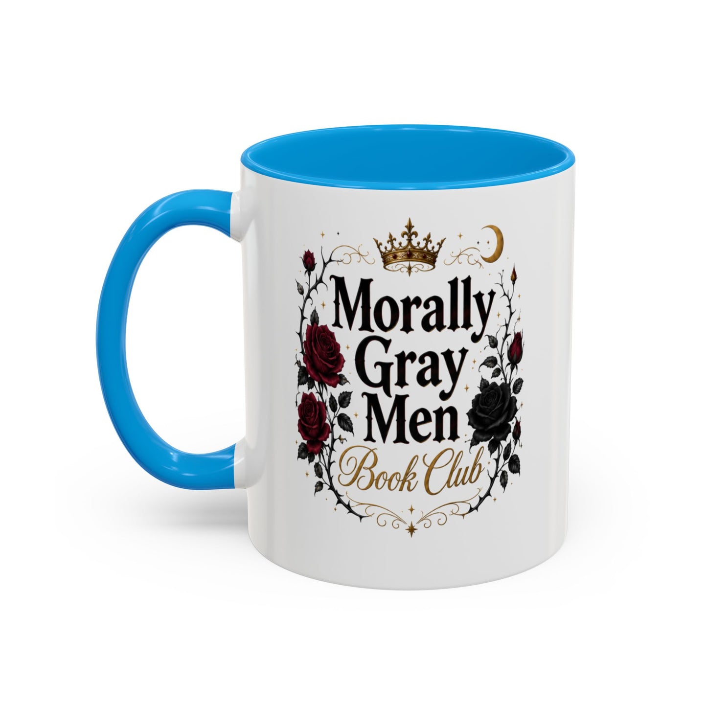 Morally Gray Men Book Club Mug — 11oz & 15oz Floral Gothic Coffee Cup