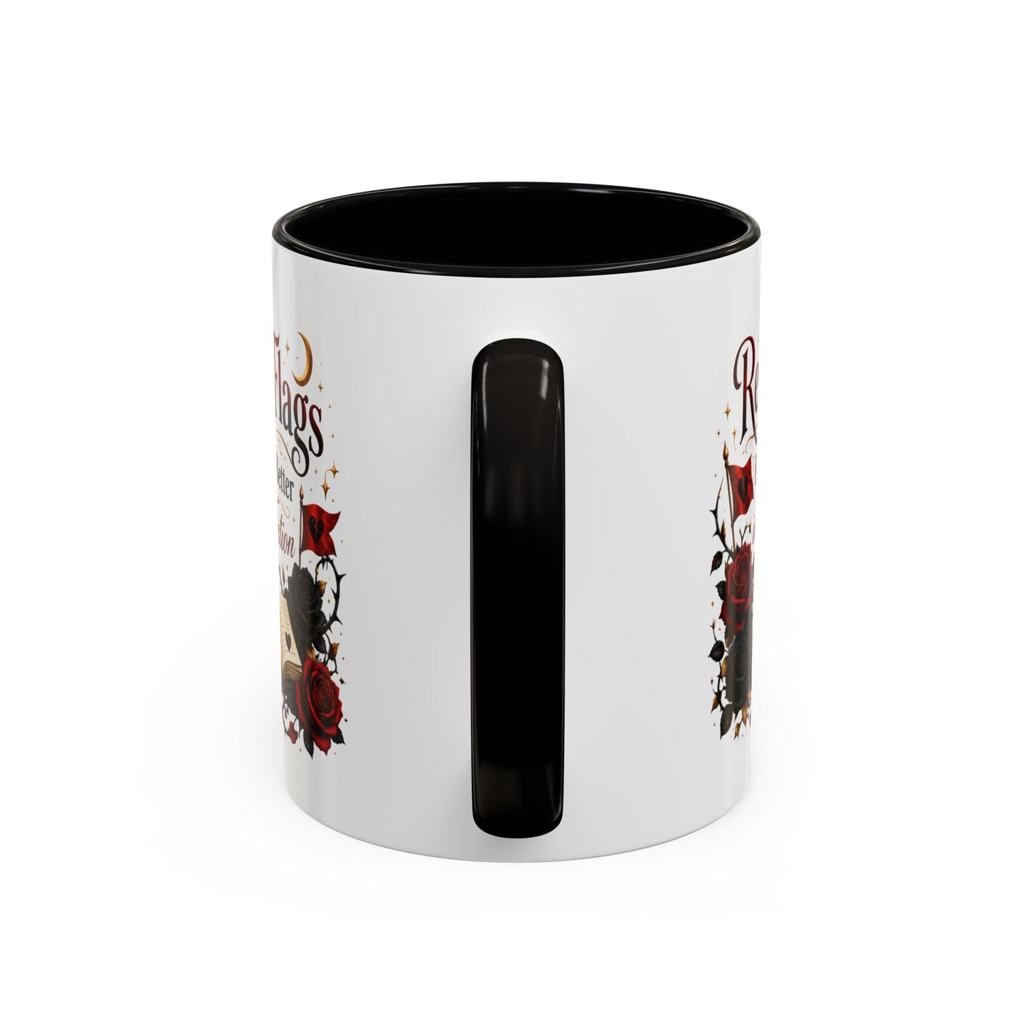 Book Lover Mug — "Red Flags Read Better in Fiction" Ceramic Coffee Cup (11oz/15oz)
