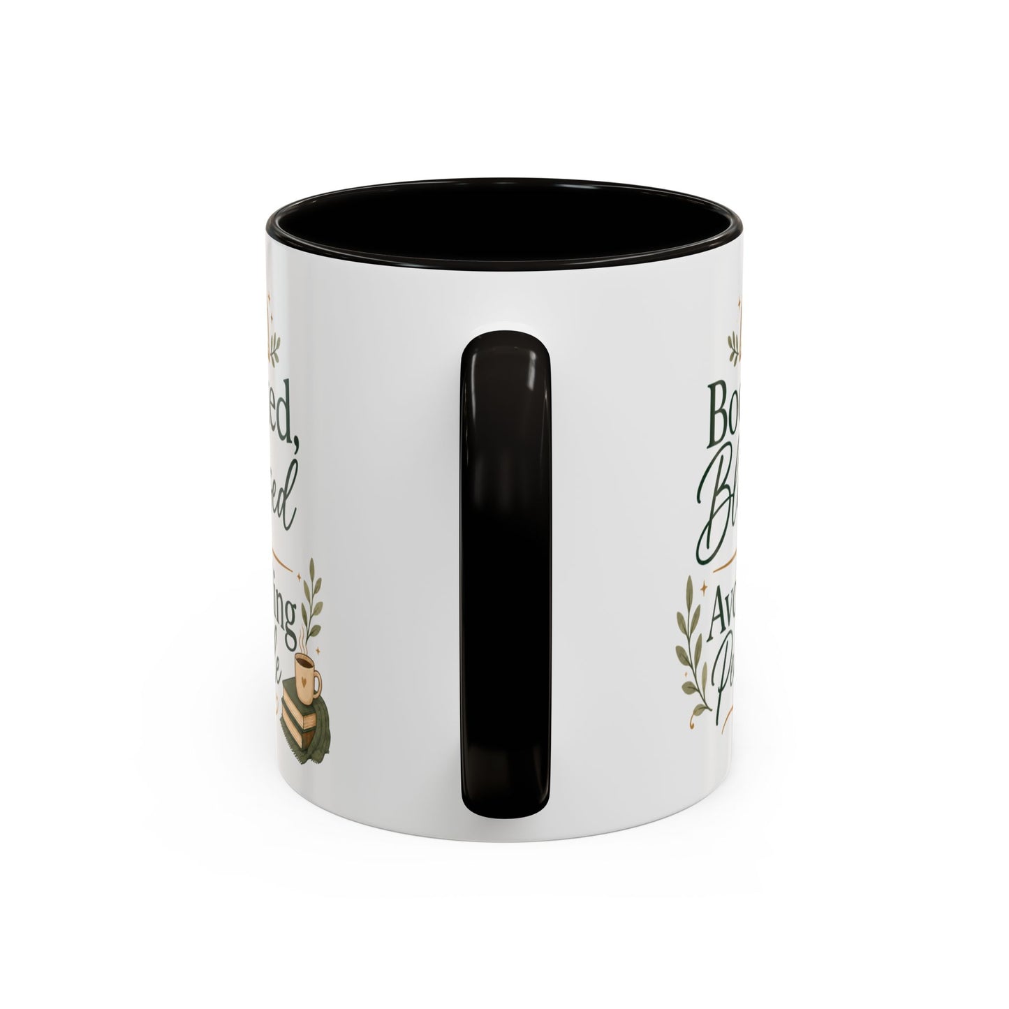 Booked, Blessed & Avoiding People Mug — Book Lover Coffee Cup (11oz/15oz)