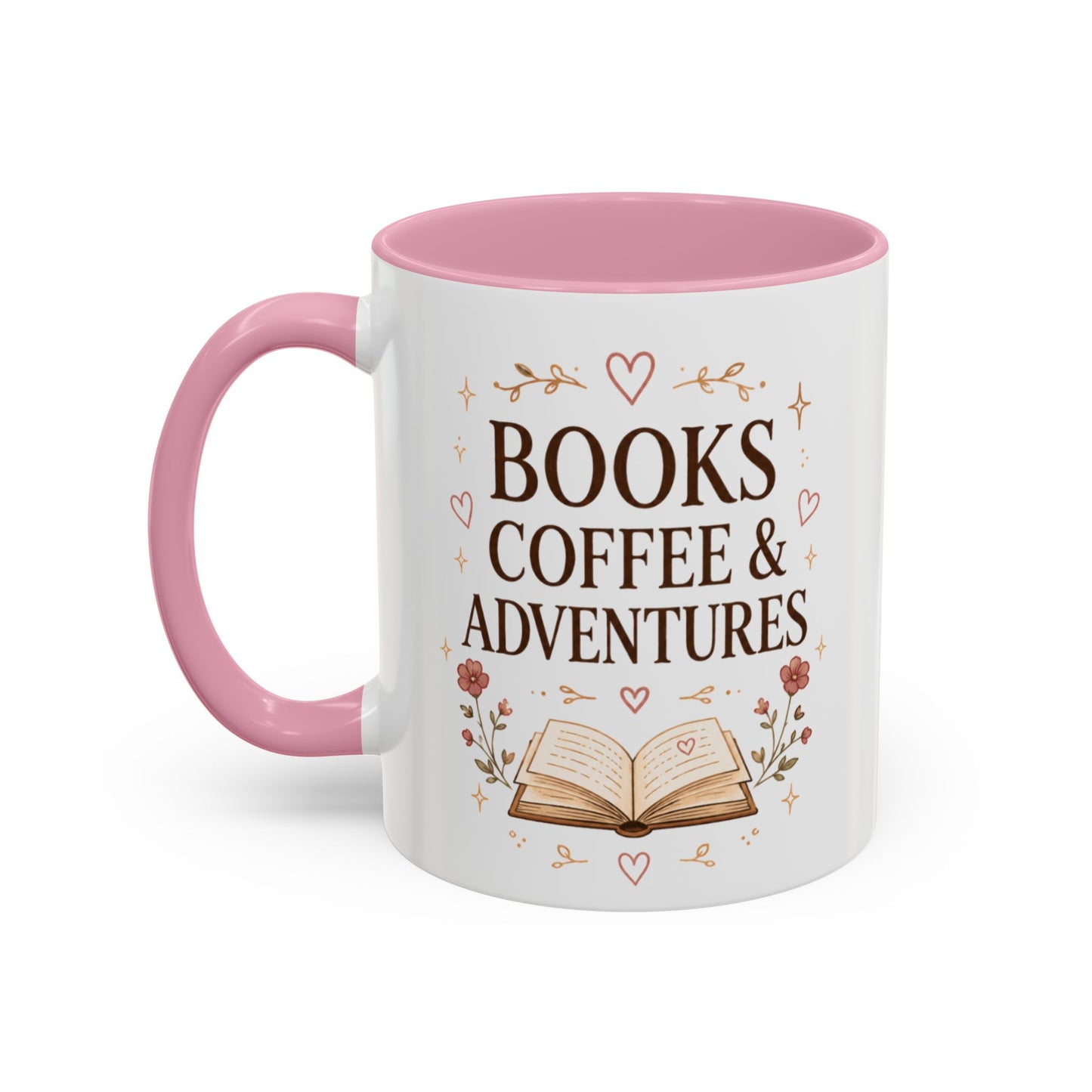 Books, Coffee & Adventures Mug — Cozy Reading Gift (11oz/15oz)