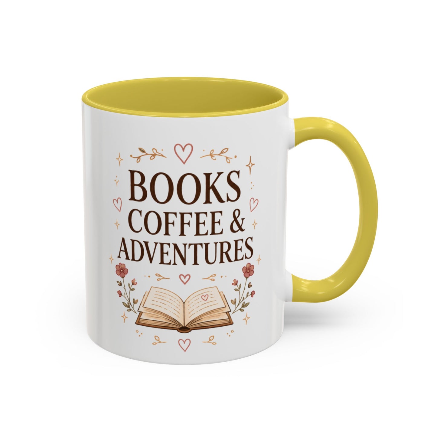 Books, Coffee & Adventures Mug — Cozy Reading Gift (11oz/15oz)