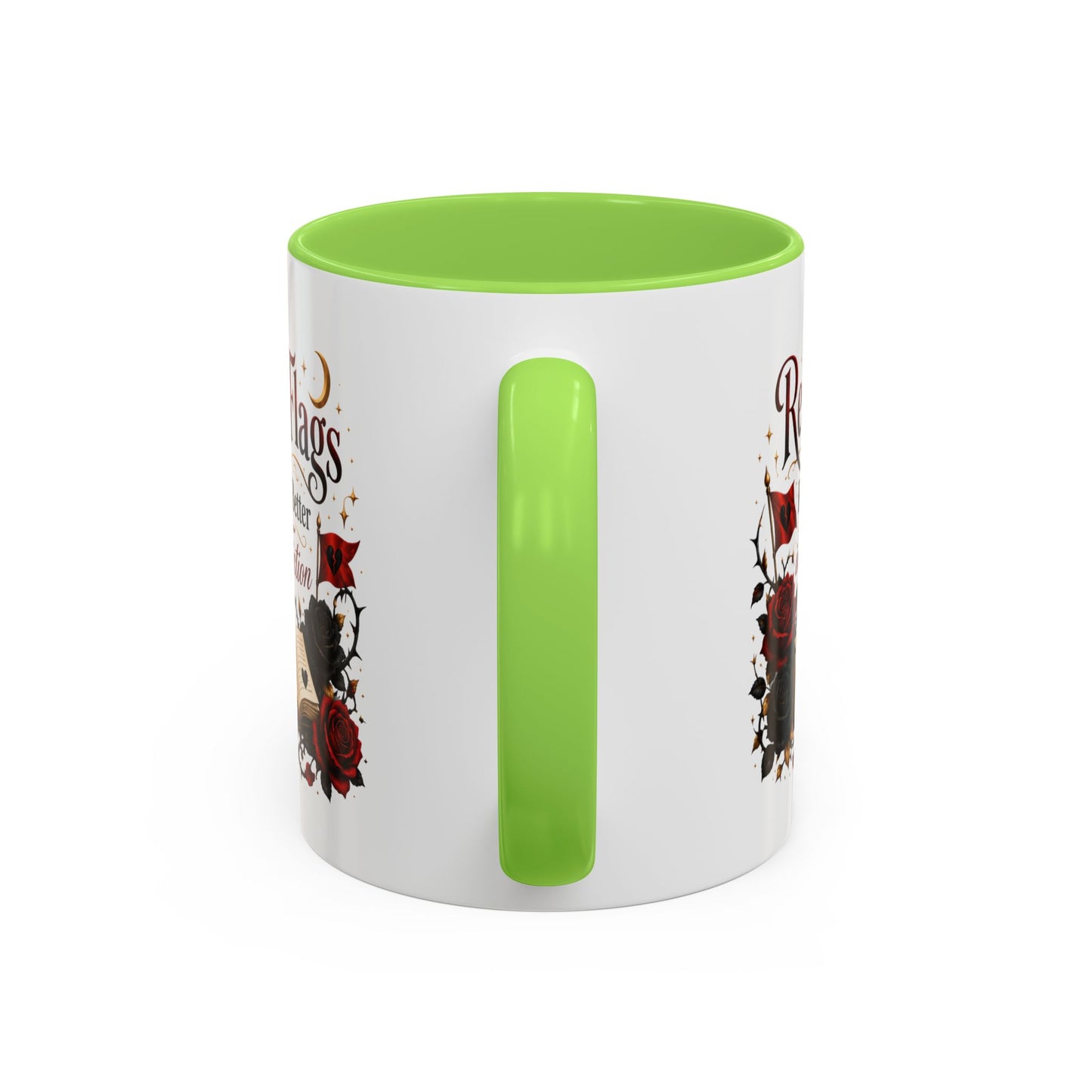 Book Lover Mug — "Red Flags Read Better in Fiction" Ceramic Coffee Cup (11oz/15oz)