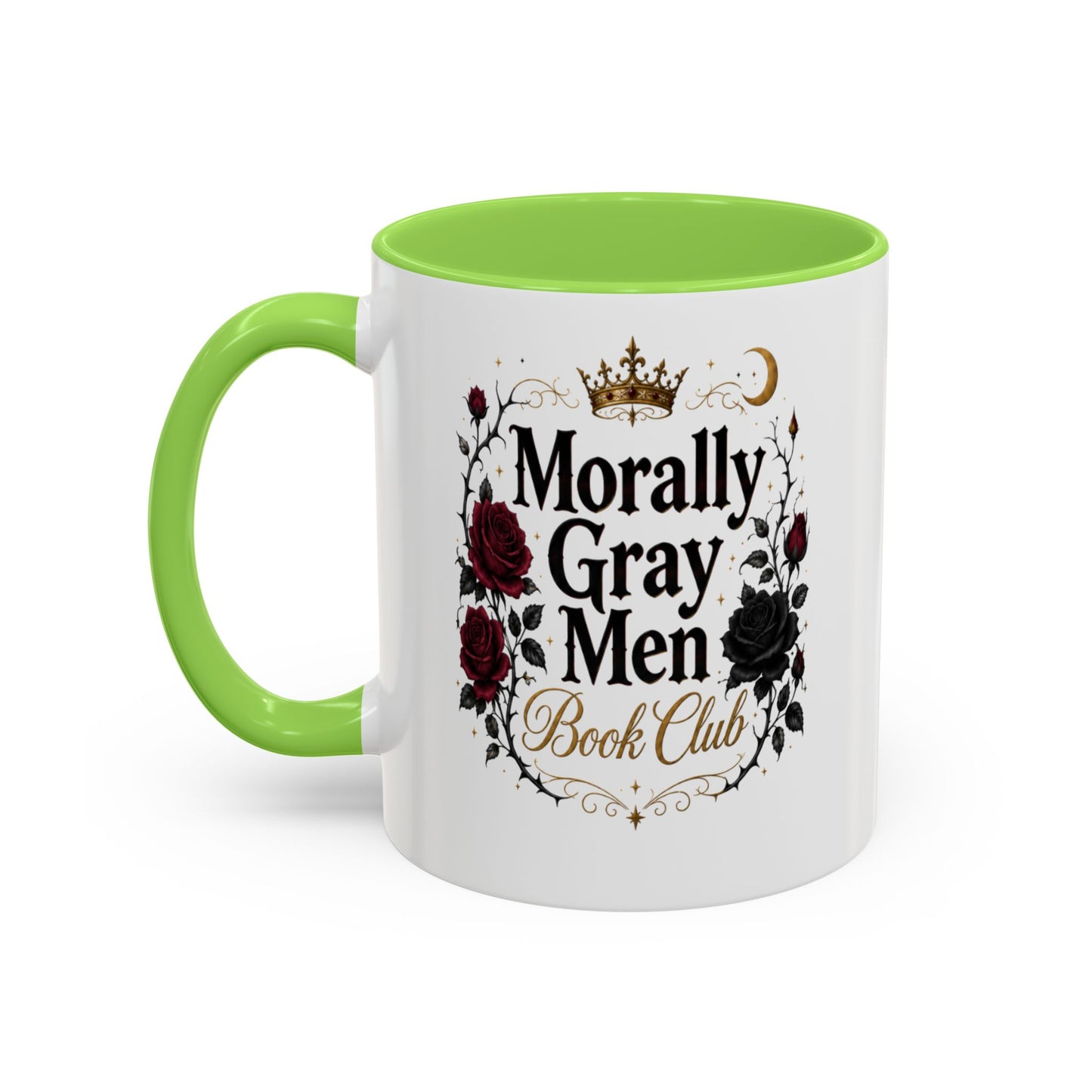 Morally Gray Men Book Club Mug — 11oz & 15oz Floral Gothic Coffee Cup