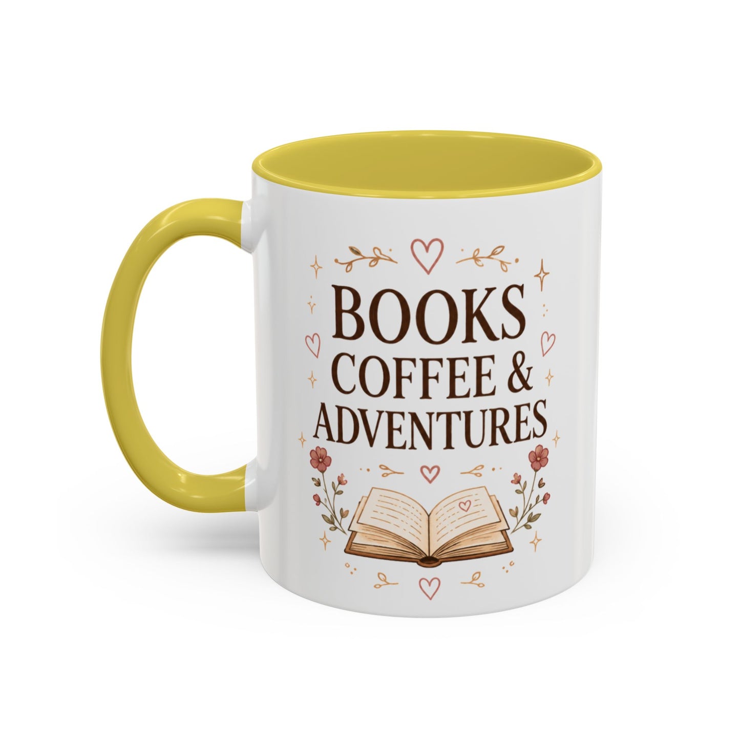 Books, Coffee & Adventures Mug — Cozy Reading Gift (11oz/15oz)