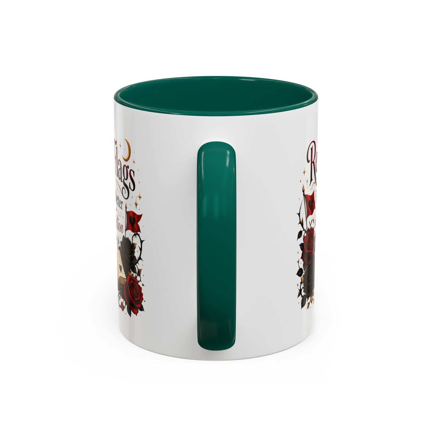 Book Lover Mug — "Red Flags Read Better in Fiction" Ceramic Coffee Cup (11oz/15oz)