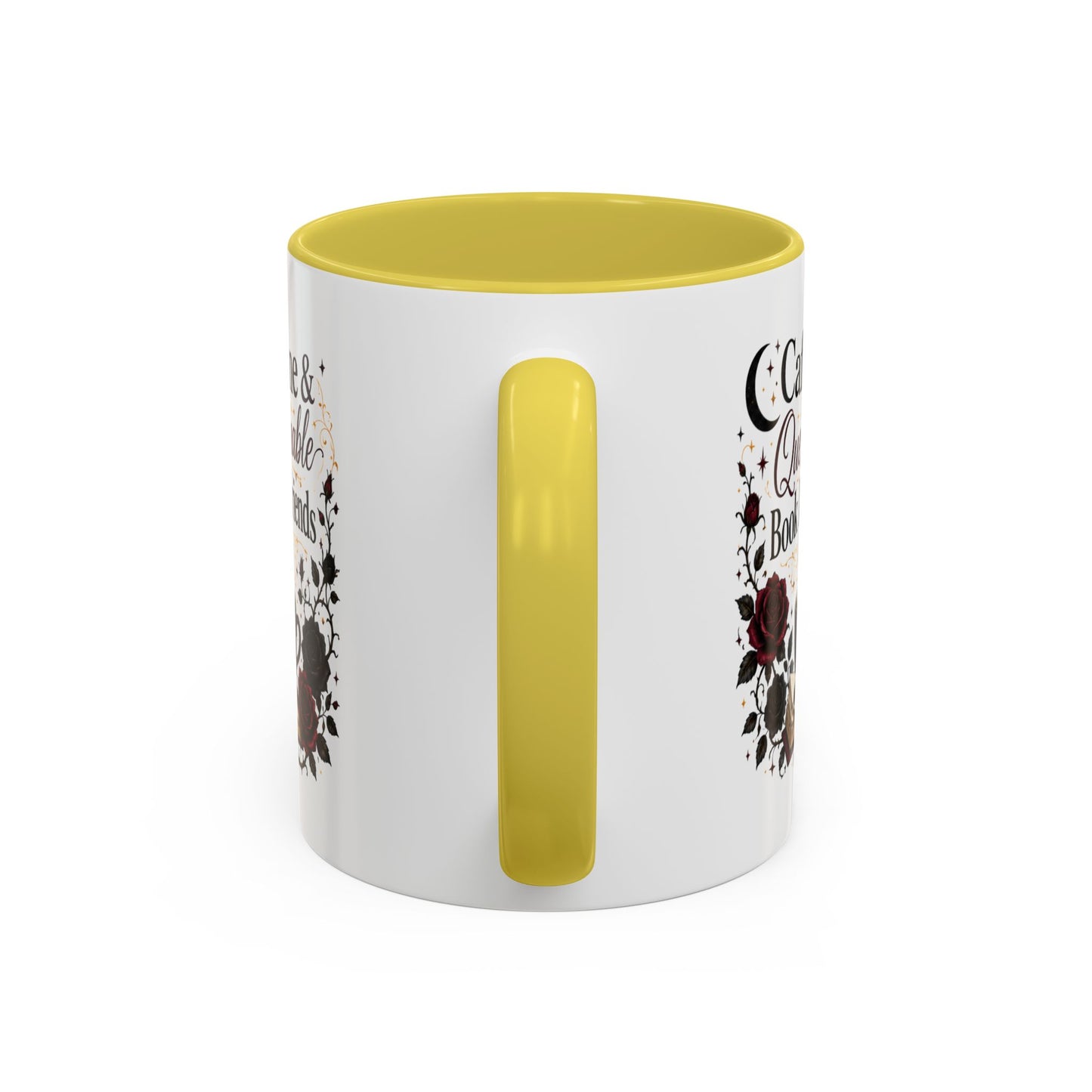 Caffeine & Questionable Book Boyfriends Coffee Mug — 11oz/15oz Novelty Booklover Gift