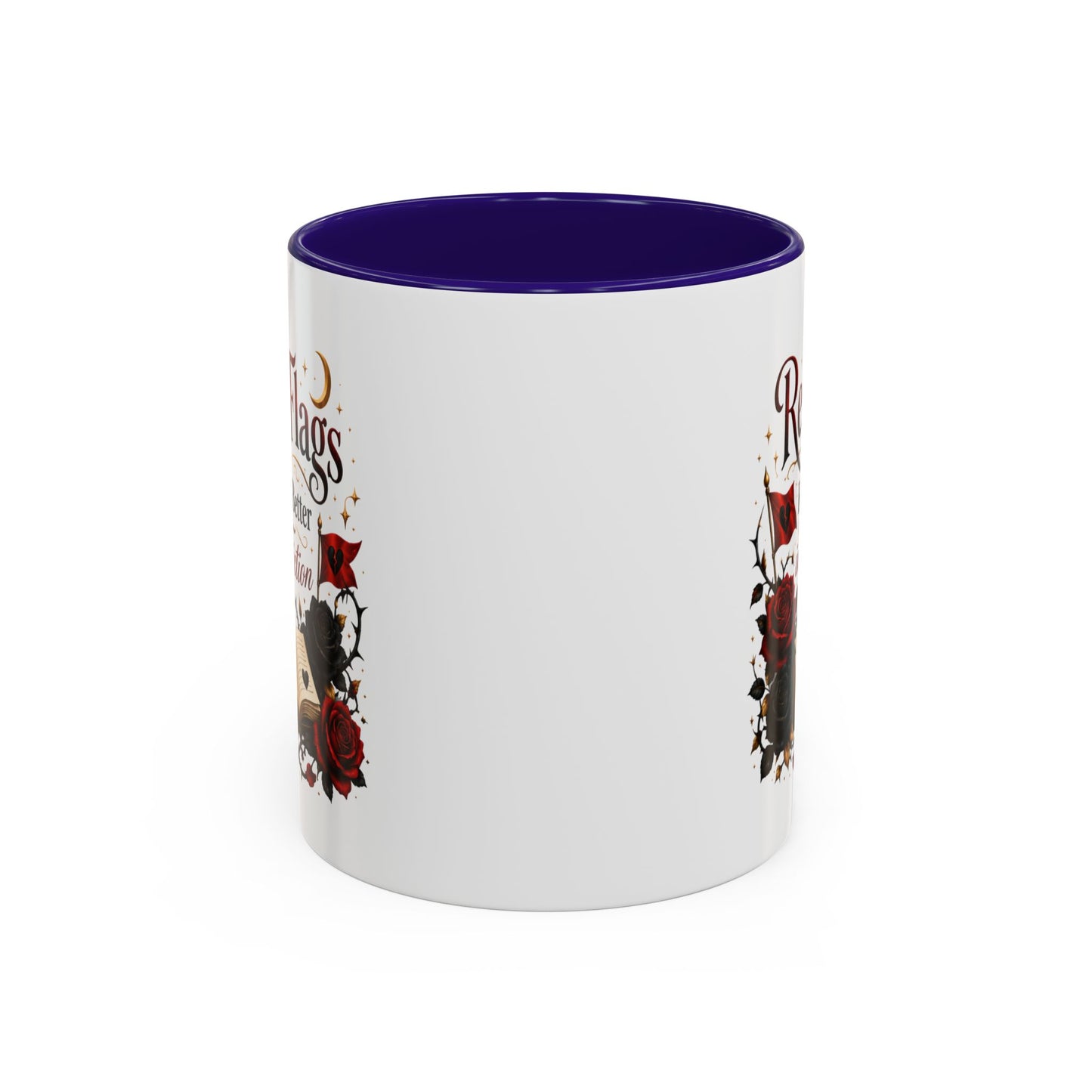 Book Lover Mug — "Red Flags Read Better in Fiction" Ceramic Coffee Cup (11oz/15oz)