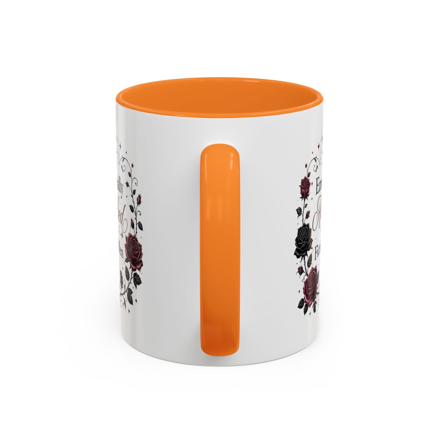 Emotionally Attached to Fictional Men Mug — Floral Gothic 11oz/15oz Coffee Cup